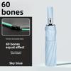 60 Bones Black Glue Fully Automatic Umbrella With Thick And Durable Keel Three Fold Umbrella Uv Resistant Umbrella