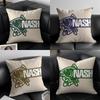 Match With Wild Fishing Prints Nash Pillow Case Anti-dustmite Pillowcase Invisible Zipper Silky Short Plush Sofa Cushion Cover