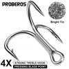 Topline Treble Fishing Hooks 4X ST66 High Carbon Steel Hook 4#-5/0# High Strength Hooks Tackle 10Pcs/Box