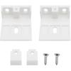 2PCS Venetian Blinds Headrail Support Brackets White Mounting Brackets for Beam Folding Blinds