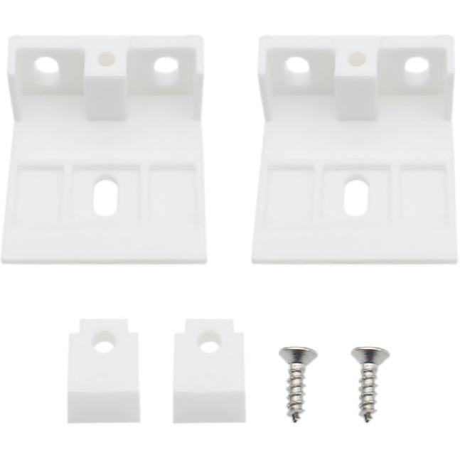 2PCS Venetian Blinds Headrail Support Brackets White Mounting Brackets for Beam Folding Blinds