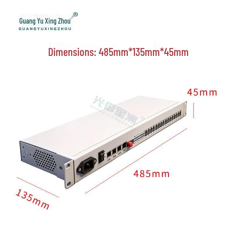 GY-16P4GE 16-Channel Telephone & 4-Port Gigabit Ethernet Optical Transceiver