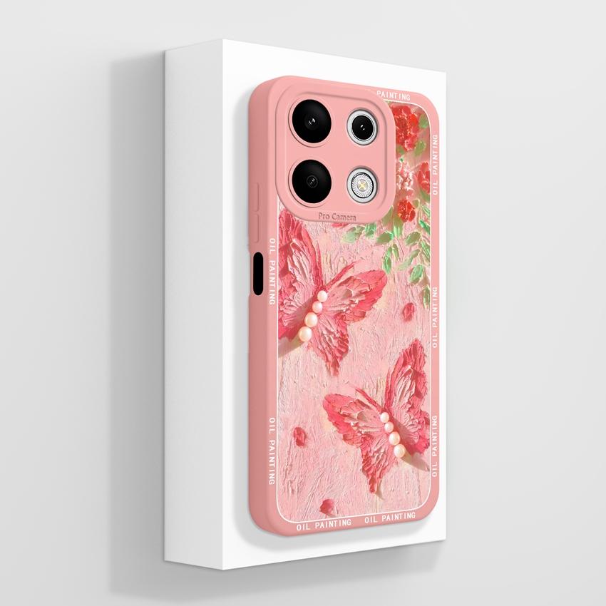 Pre telefón Xiaomi Redmi Note 13 12 14 Pro 13R 12R 14S Puzdro na telefón Pekný fialový vzor srdca pre milovníkov Mäkký silikón Vysoká kvalita Protišmykové puzdro Pre kryt Redmi