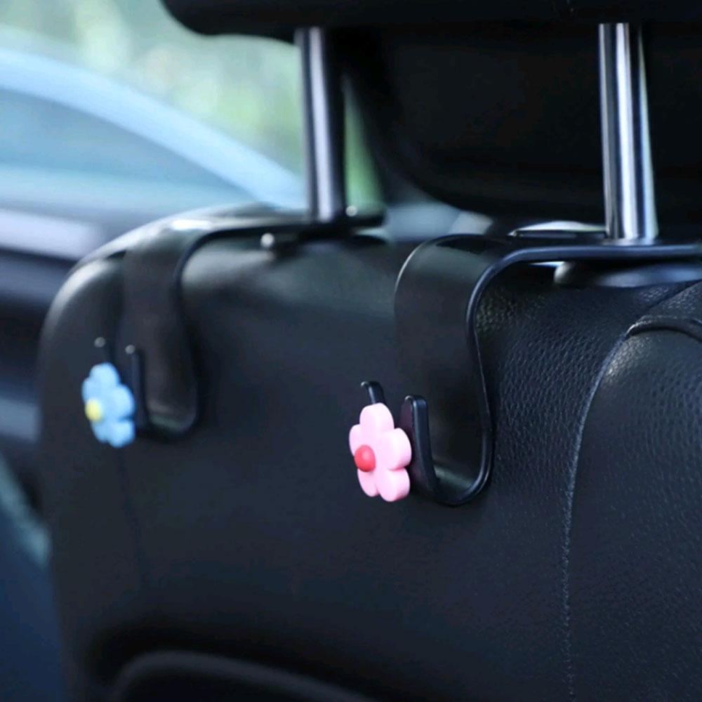 1 Stück Multifunktionaler Blumen-Styling Auto Haken Niedlicher Autositz Rücken Kreativer Aufbewahrungshaken Auto Innenraum Dekorationszubehör