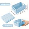 1pc Dormitory desktop storage box, book storage basket, simple foldable storage box, miscellaneous storage basket