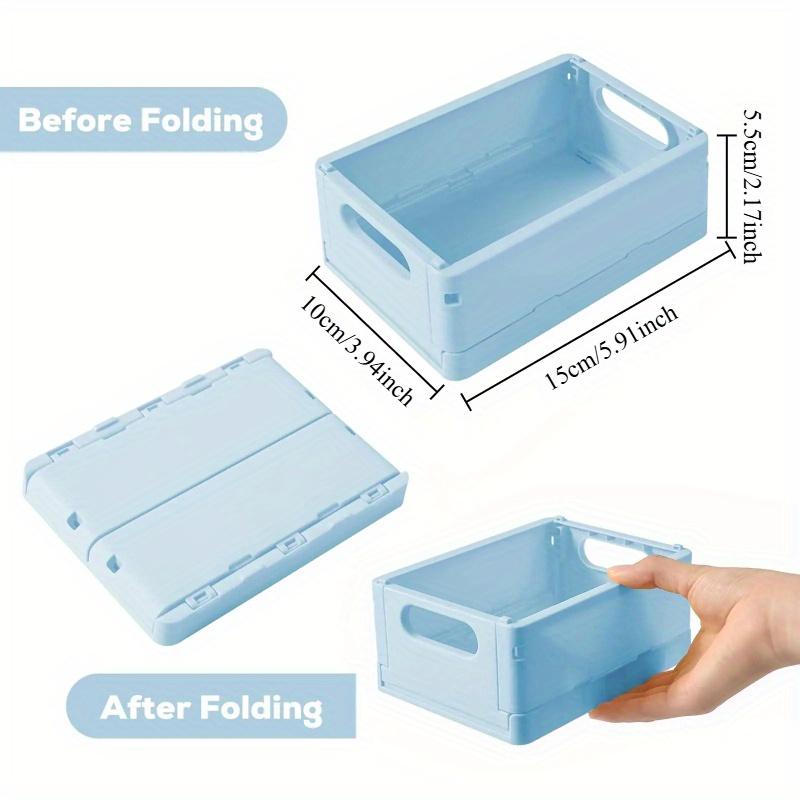 1pc Dormitory desktop storage box, book storage basket, simple foldable storage box, miscellaneous storage basket