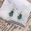 Fashionable Christmas Tree Bell Earrings Alloy Christmas Series Jewelry Earrings Women's Creative Christmas Tree Earring Gift