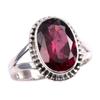 Natural Garnet Gemstone 925 Solid Sterling Silver Jewelry Ring Size 5.5 T8k96