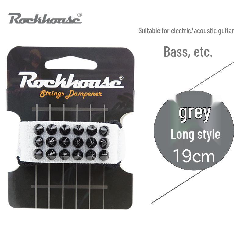 ROCKHOUSE Professional Guitar String Muting Strap & Clip for Electric, Acoustic, and Bass Guitars