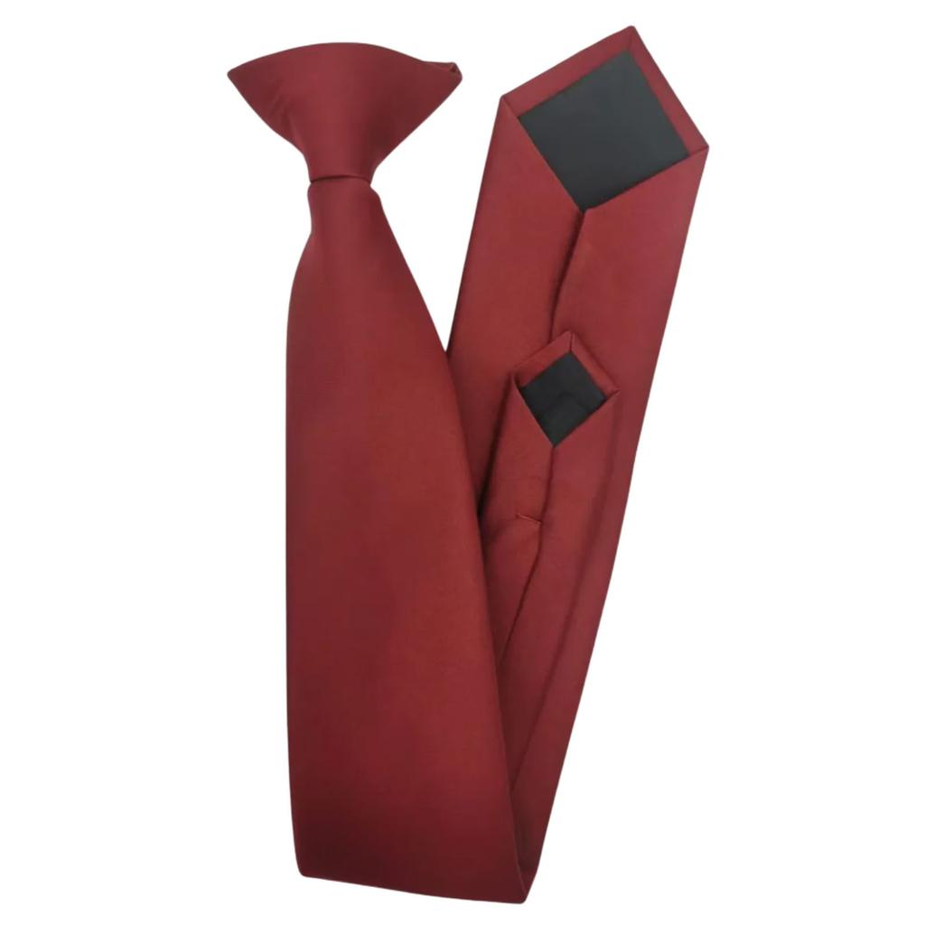 Pánská Dámská Jednobarevná Klipová Kravata na Krk pro Uniformu Předvázaná Nastavitelná Kravata na Obchodní Jednání a Formální Událost