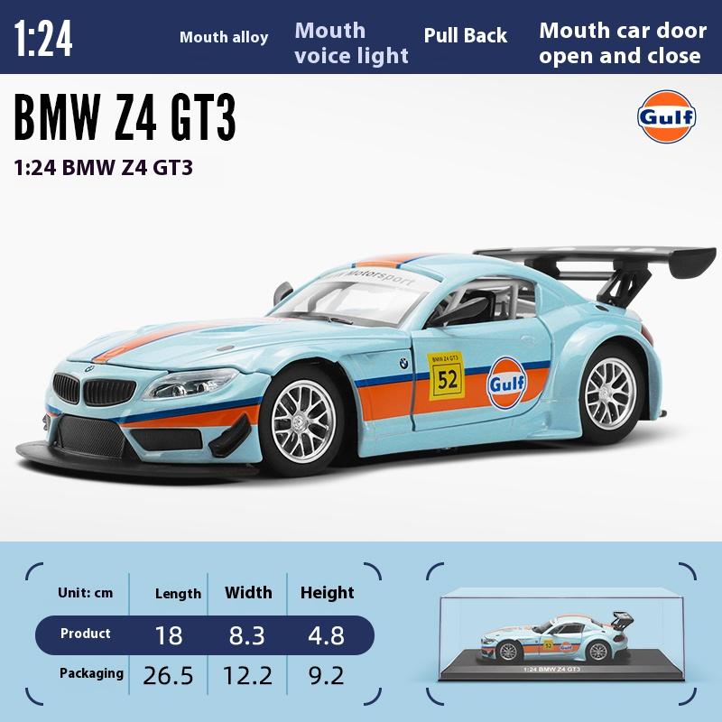 

CCA 1/24 BMW Z4 GT3 Bay Edition car model, alloy die-cast sports car model, adult collectible ornaments with display base