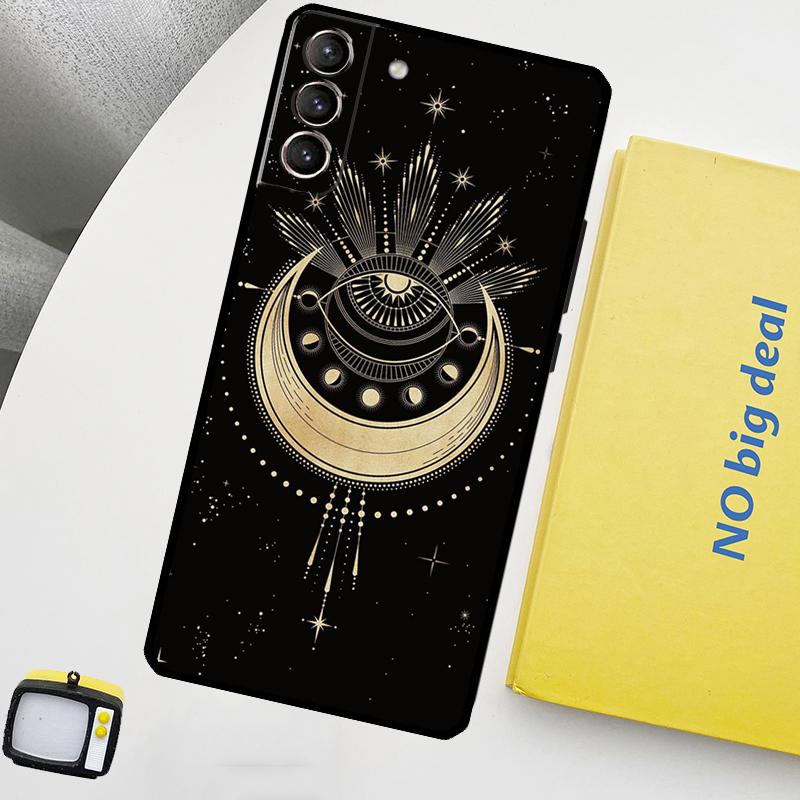 Fortune Telling Moon Stars Hands Art Phone Case For Samsung Galaxy S25 Ultra S20 S21 S22 S23 Plus S24 Ultra S9 S10 S25 FE Cover