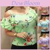 Damen Floral Print Cold Shoulder Tops Stylische Sommer Strand Tankblusen Hemd in mehreren Farben