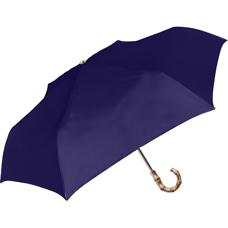 

Nakatani Natural Basic Folded umbrella for rain or shine UV bamboo navy [924-048] Hand open Rib size: 55cm Black coating processing Wind resistant