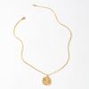 JOOLIM High End 18k PVD Gold Plated Stainless Steel  Cast Round Coin Sign Zodiac  Horoscope Necklace