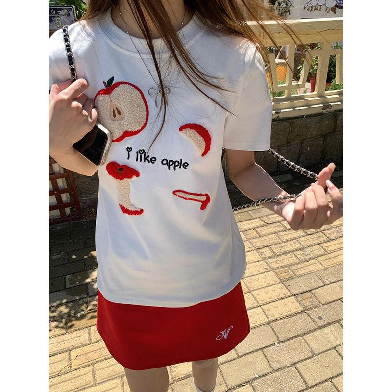 

Girls Cartoon White T-shirts Casual Street Wear Soft Breathable Women s Tees Short Sleeve Leisure Fashion Lady Tops XL чорний