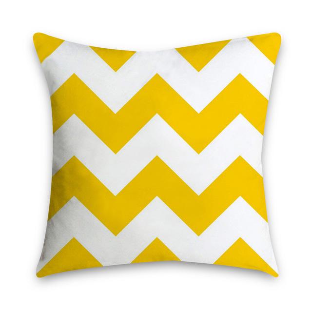 Sandstone Simple Yellow Pillow Geometric Pillow Case Plush Car Living Room Sofa Pillow Nordic