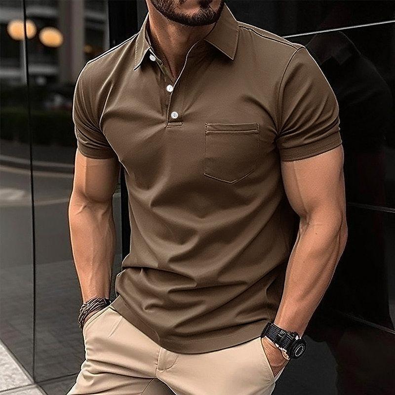Short-sleeve polo shirt, stylish and comfortable, perfect for casual daily wear.