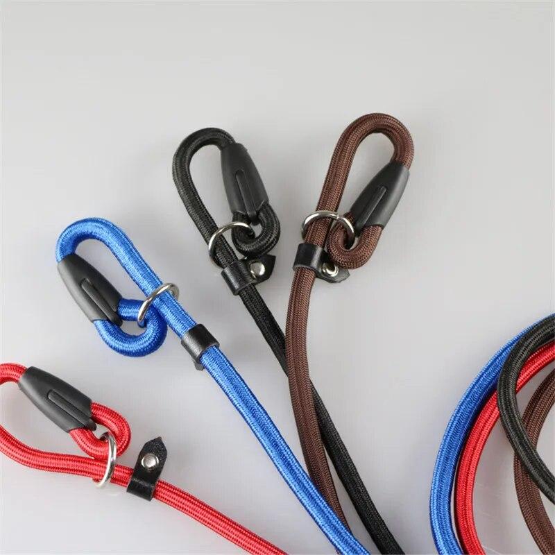 130cm Sturdy Nylon Pet Dog Round Rope Lead Adjustable Dog Collar Leash for Small Dogs Training Puppy P Chain Walking Pets Leads