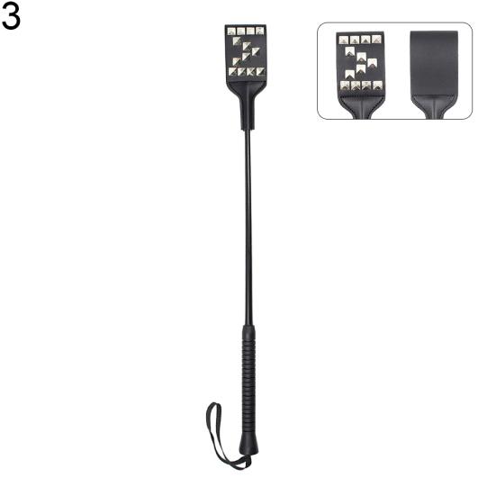 Long Handle Faux Leather Riding Crops BDSM Bondage Spanking Paddle Whips Sex Toy