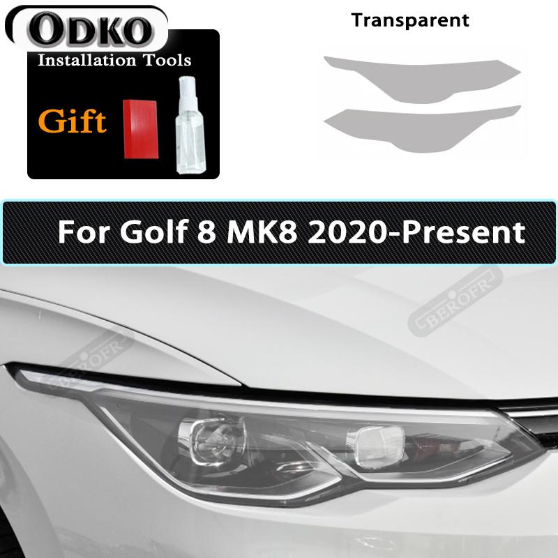 Car Headlight Tint Black Protective Film Taillight Transparent TPU Sticker For Volkswagen VW Golf 7 MK7 2012- Accessories