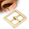 Brass Belt Buckle Single Pin End Bar Heel Gold Leather Craft Bag Hardware Accessories 40x56mm