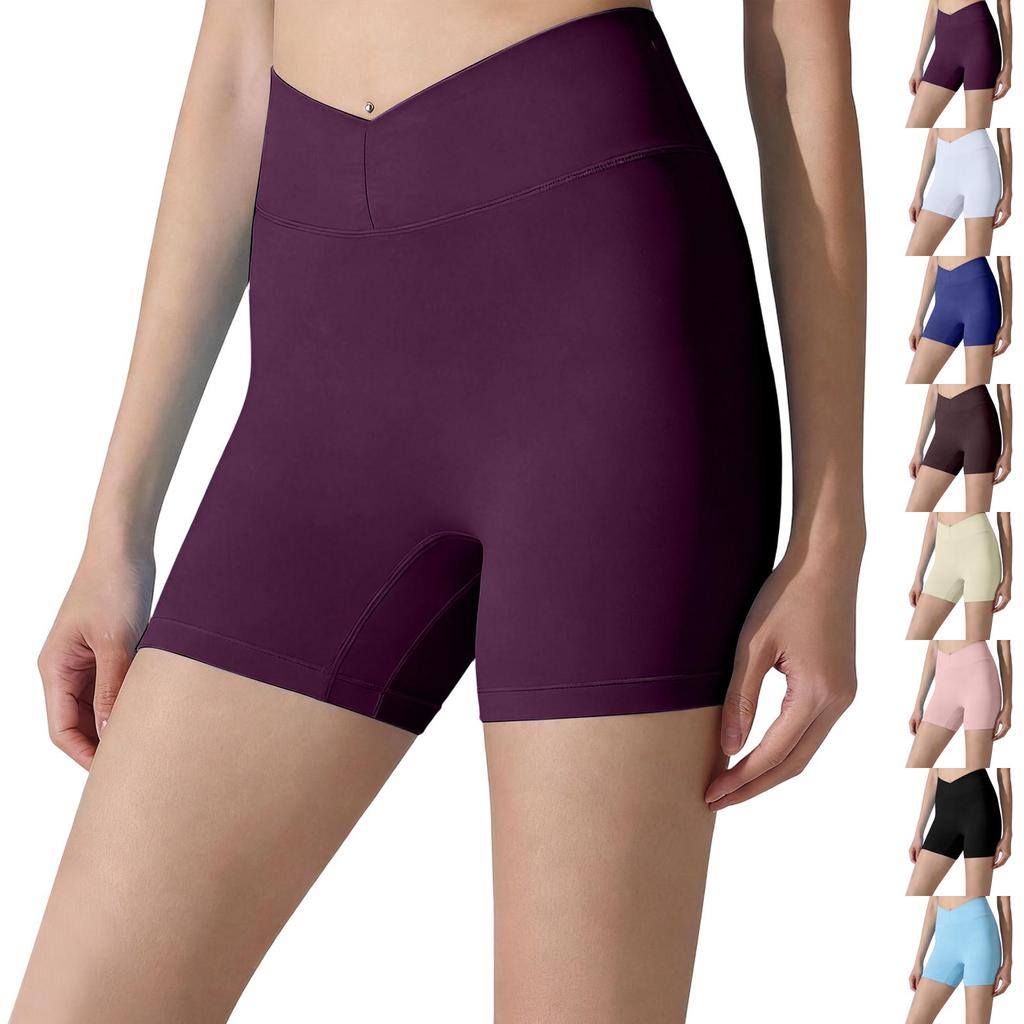 High Waist Compression Yoga Shorts for Women Tummy Control Butt Lift Quick Dry Stretchy Running Fitness Biker Leggings