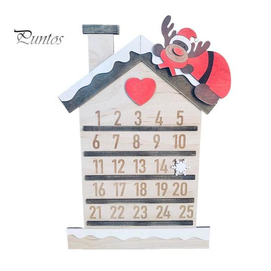 Christmas Advent Calendar House Smooth Edge Burr-Free 25 Days Countdown Calendar Wall Art Decoration