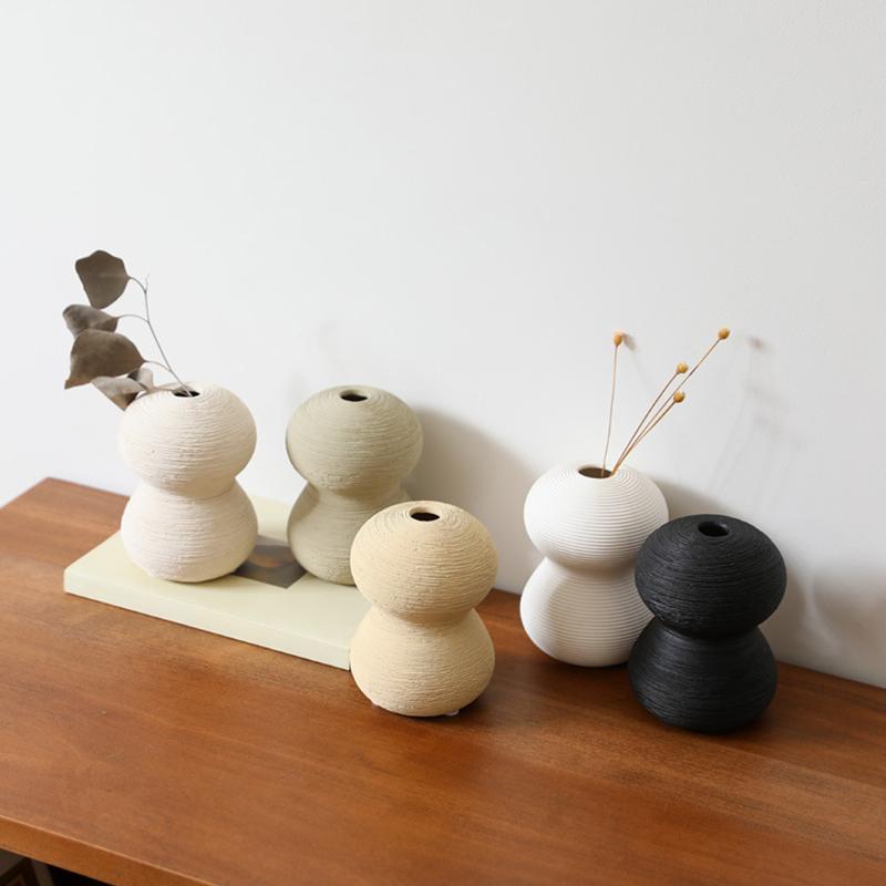 

1шт ваза ручной работы Simplicity Morandi Color Vase Nordic Ceramic Vase Desktop Decorations 5 цветов