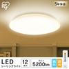 Iris Ohyama LED Ceiling Light, DimmableColor Adjustable, for rooms up to 12 tatami mats (Japan Lighting Manufacturers Association standard), 5200lm,