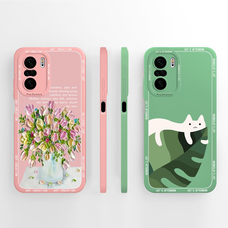 For Poco F3 GT Case Cute Panda Soft Liquid Silicone Camera Protection Shockproof Phone Cover For Poco F 3 PocoF3 Back Covers