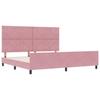 Boxspring Bed with Headboard Pink 200 x 200 cm Velvet