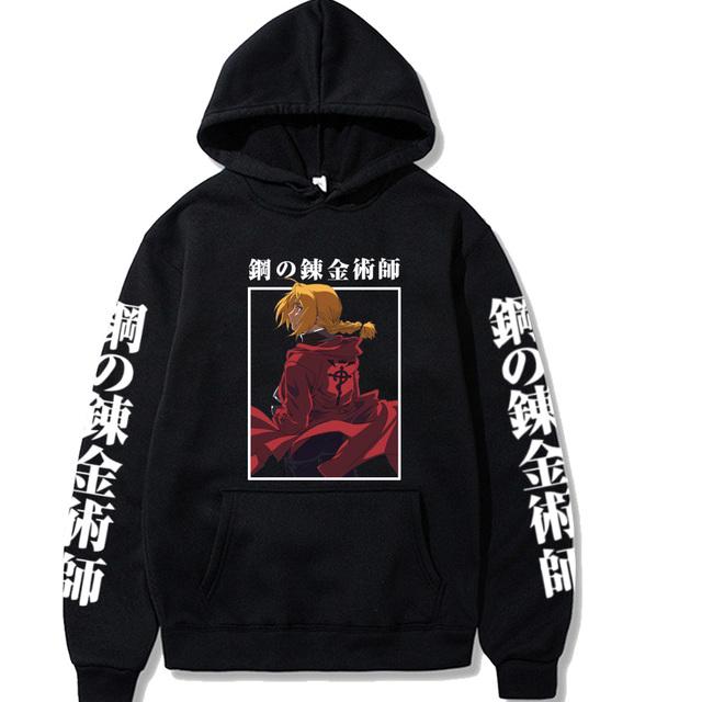 Fullmetal Alchemist Hot Anime Sweatshirt Casual Loose Zip Hoodie Women/Men Manga Pullovers Hip Hop Unisex Zipper Jackets