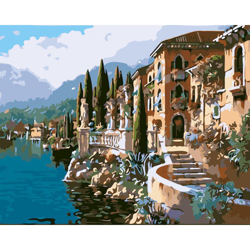DIY Harbor Painting Kit - 40x50cm Digital Oil Painting Set