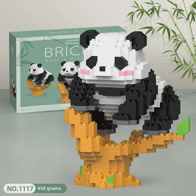 Stavebnice Huahua Chinese Panda - Kompatibilní s Legem, sestavou malých puzzle, dekorativními hračkami
