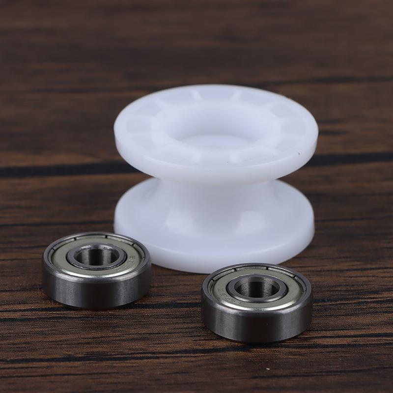 1 Stücke Mechanische Riemenscheibe Rillenrad 608Zz Doppellager Rollenscheibe Rad Runde Radrolle 8*42*24 Mm