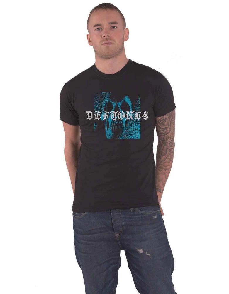 Deftones T Shirt Static Skull Band Logo new Official Mens Black XL