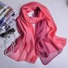 Season Solid Color Gradual Change Color Mulberry Silk Silk Scarf Women, Color Matching Women'S Scarf Shawl Yarn Beach Towel