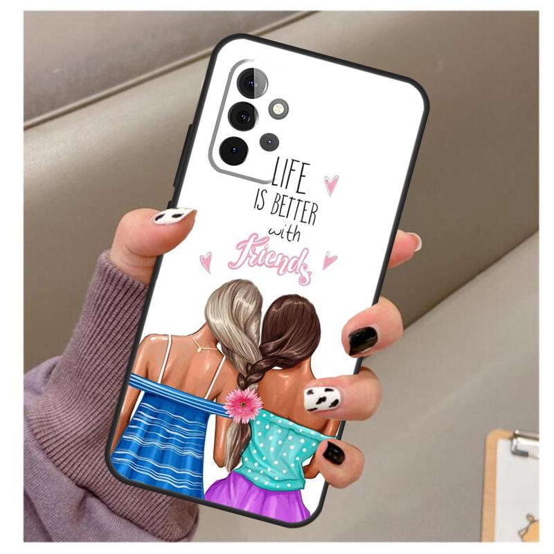 Best Friends BFF Matching Case For Samsung Galaxy A56 A16 A26 A36 A06 A52 A53 A33 A13 A34 A54 A14 A15 A35 A55 A22 A32