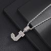 Hip Hop Letter Pendant Zircon Necklace Popular Instagram Personalized Accessory Niche Design Men's and Women's Pendant Necklace