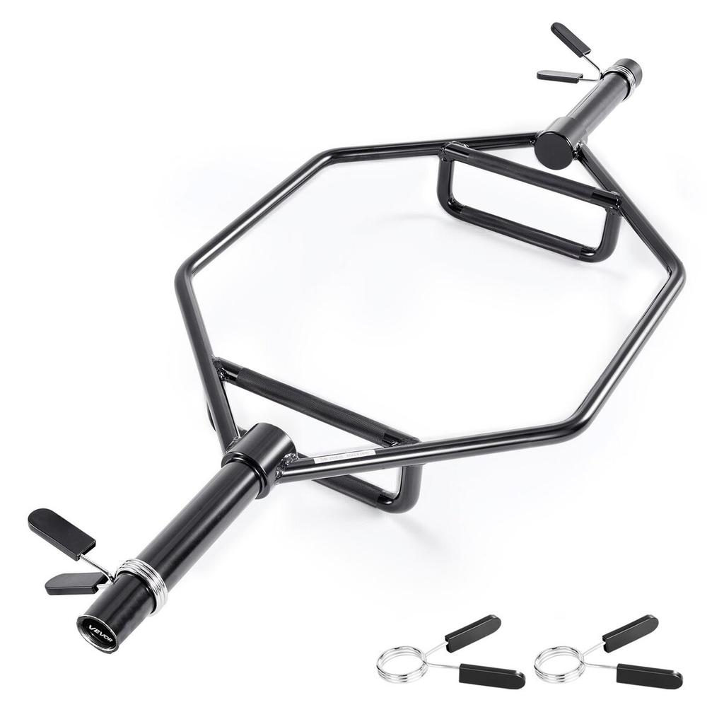 Trap Bar Hex Bar, 50mm Hex Barbell, 360 Kg Capacity Shrug Bars with Knurled Grips, Weightlifting and Strength Training Equipment, Home Gym for Squats,