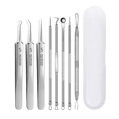 8 Piezas Clip para Acné de Acero Inoxidable, Clip para Células, Clip para Puntos Negros, Aguja para Acné, Aguja para Acné de Salón de Belleza, Herramienta Aguja para Acné