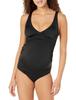 Amazon Essentials Maternity Washed Size M Women's V-Neck Swimsuit, Black,