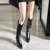 Wide boots, new big tube circumference women's boots, pointed toes, thin heels, stacked boots, large size over-the-knee boots.