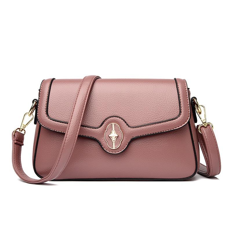 Women's bag, high-end clamshell messenger bag, light luxury temperament, single shoulder women's backpack, fashionable and simple small square bag.