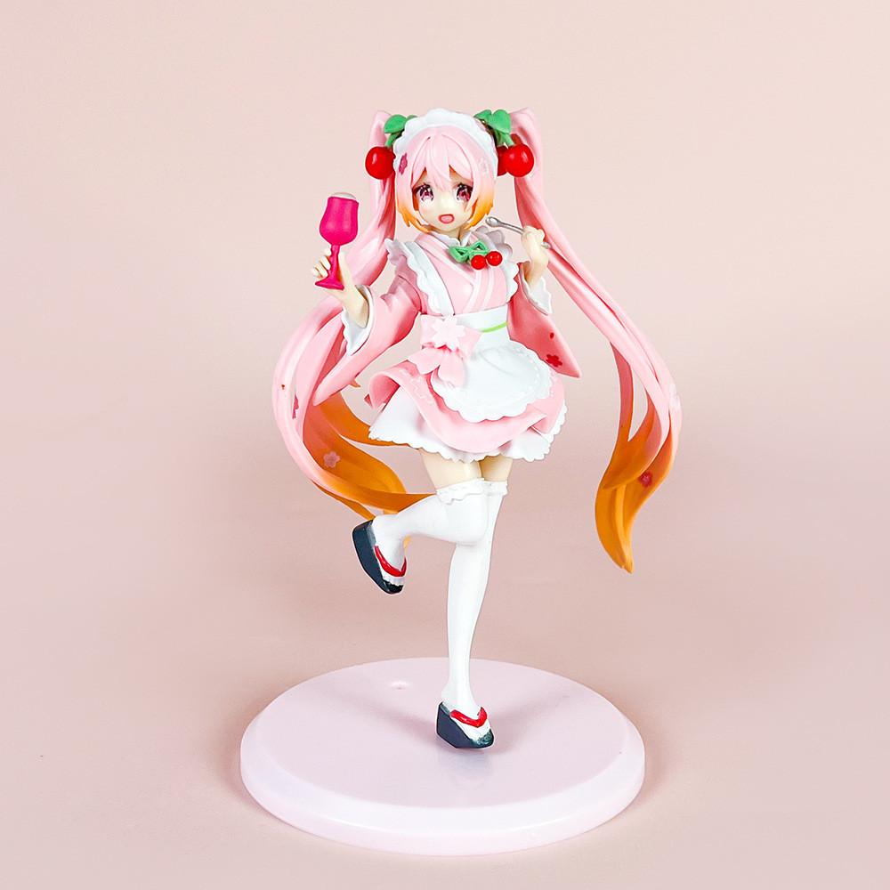 Hatsune Pvc Miku Model Ornament With Maid Costume Design For Anime Fans Gift