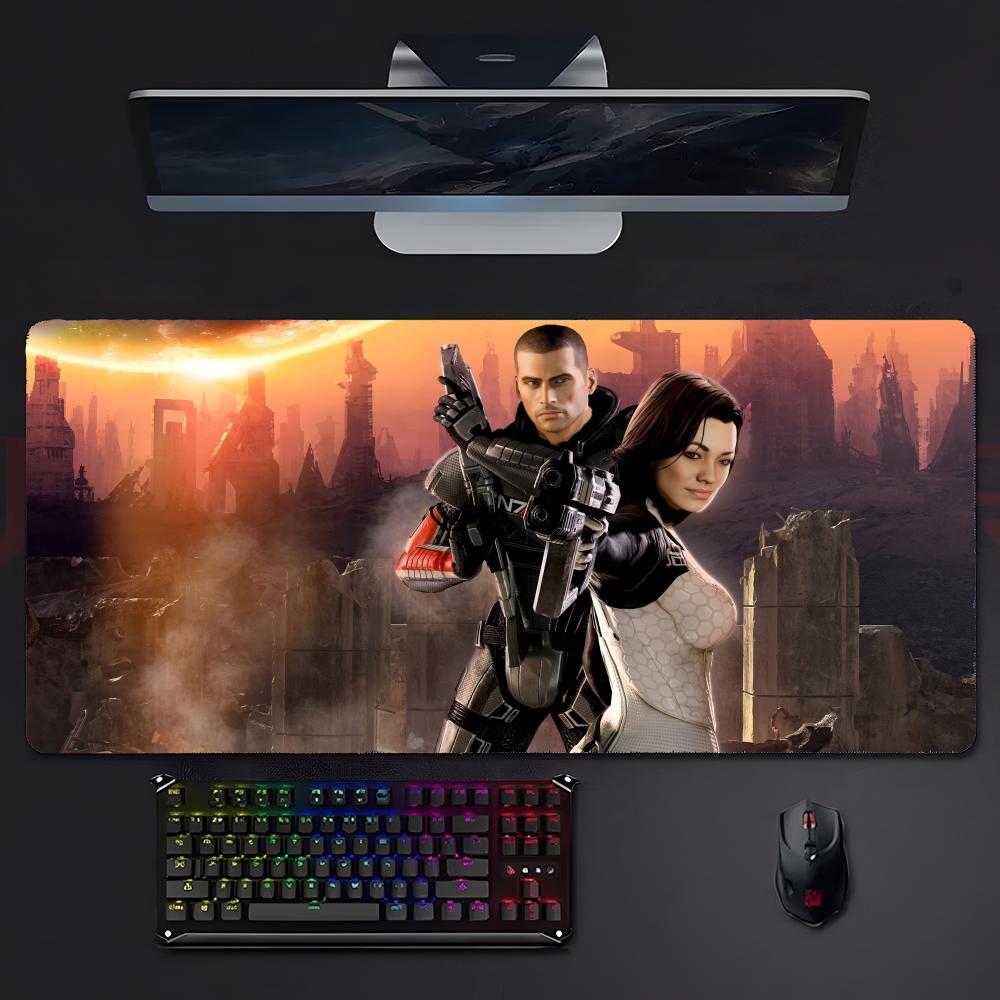 Cool Sci Fi Game Mmass Effect N7 Mouse Pad Mousepad Large Gaming Lockedge Thickened Pc Table Desk Mat