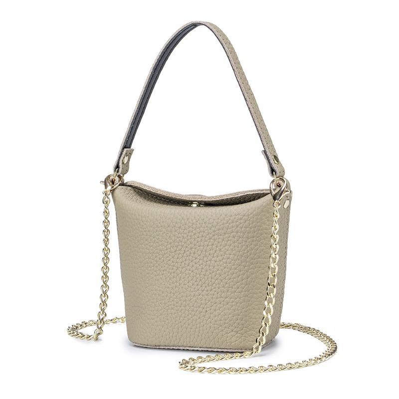 New leather women's chain change bag multi-functional lipstick storage bag creative hand carry mini bucket bag versatile