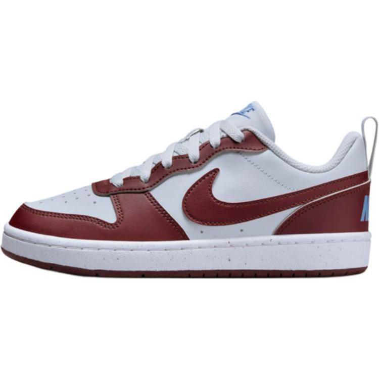 

New Nike Court Borough Anti Slip Wear Resistant Low Top Kids Skateboarding Shoes Red/White DV5456-006 38.5