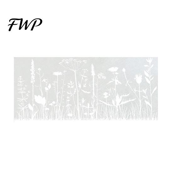 Static Glass Sticker Frosted Flower Floral Plants Decorative Window Cling Non-adhesive Waterproof UV Sun Blocking Cover for Home Office Kitchen Plant